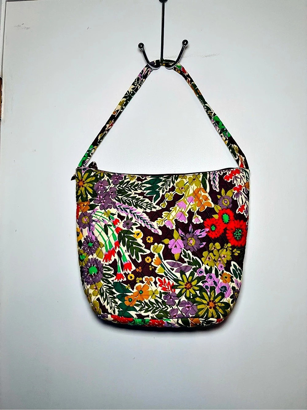 Vera Bradley Floral Shoulder Bag in Multicolor & Purple
